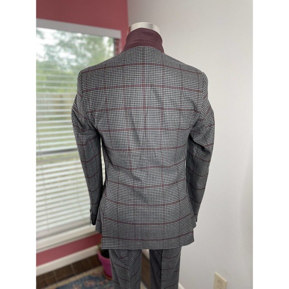 Paisley & Gray 2 Piece Suit Mens 40R Skinny Fit Pants Flat Front 32X32 - Picture 6 of 16